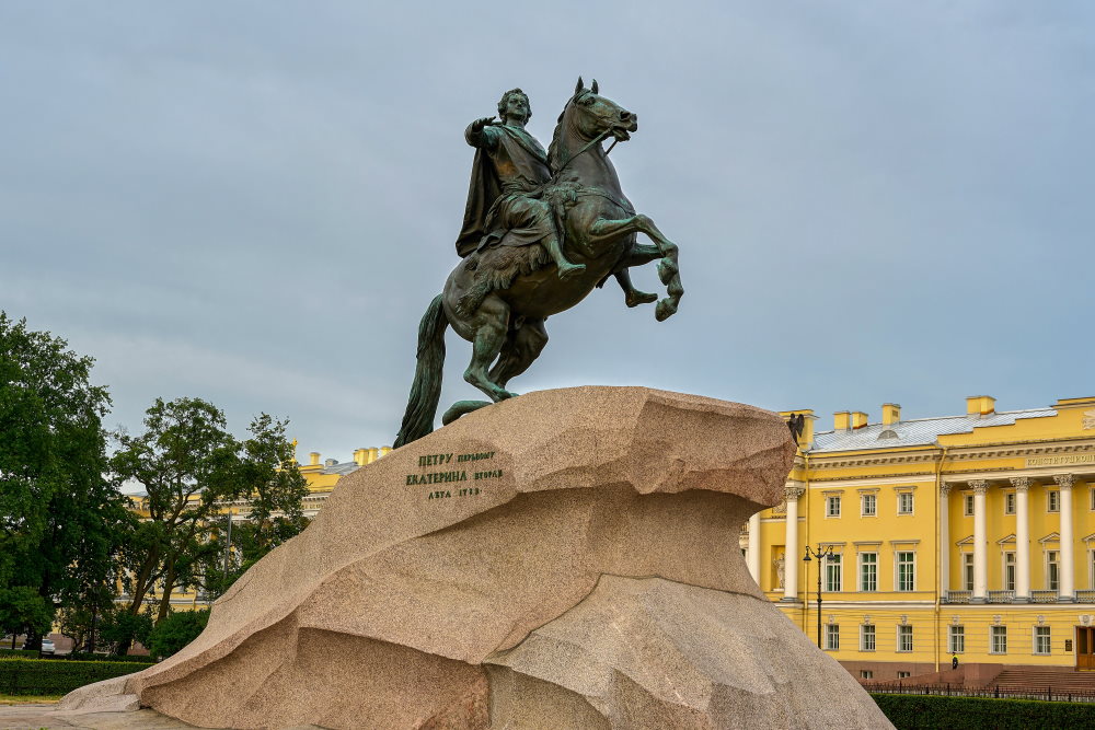 Denkmal des Gründers von St. Petersburg Peter der erste.