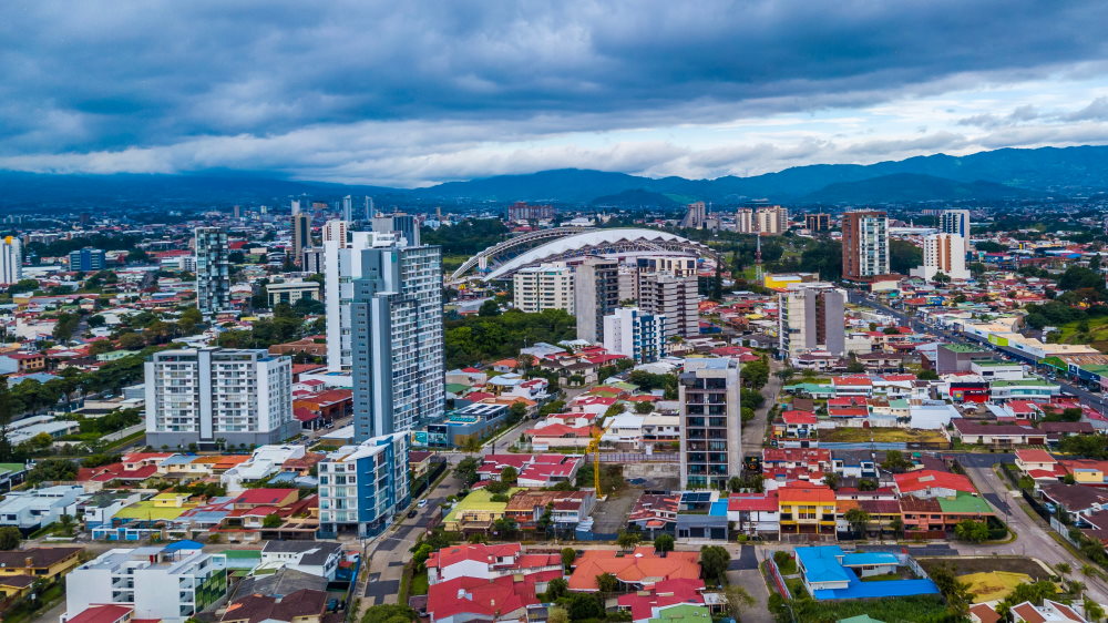San José in Costa Rica, Luftaufnahme