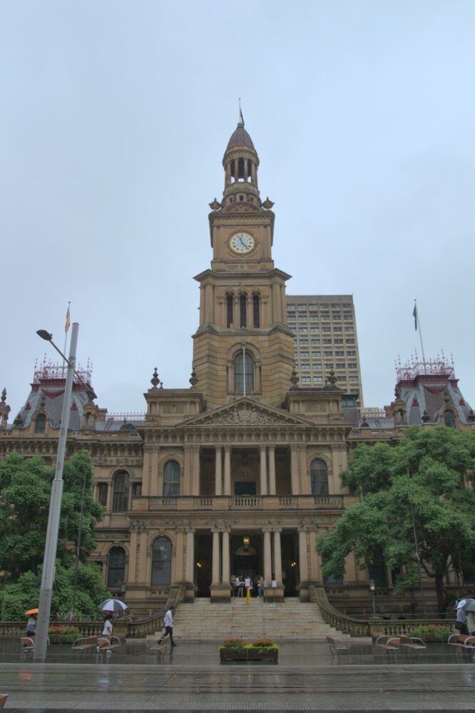 a large building with a clock tower on top of it