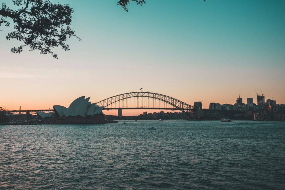 architectural photography of arch bridge